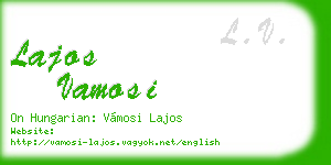 lajos vamosi business card